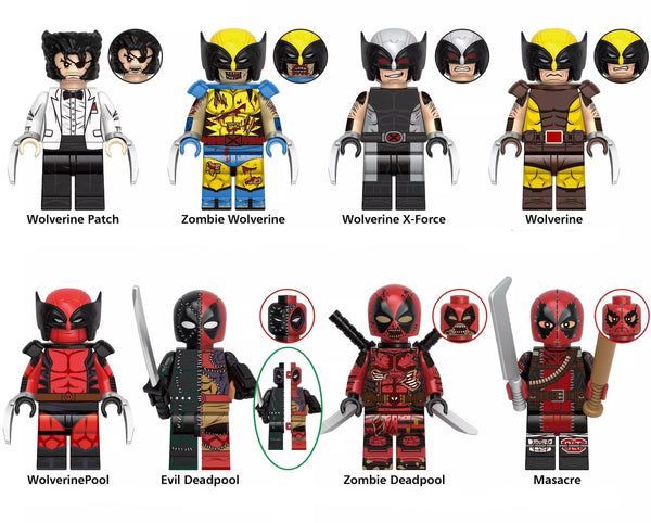 Deadpool Set of 8 minifigures - Style 11