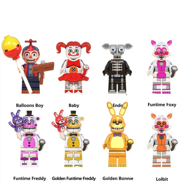 Five Nights at Freddy's Set of 8 minifigures - Style 2