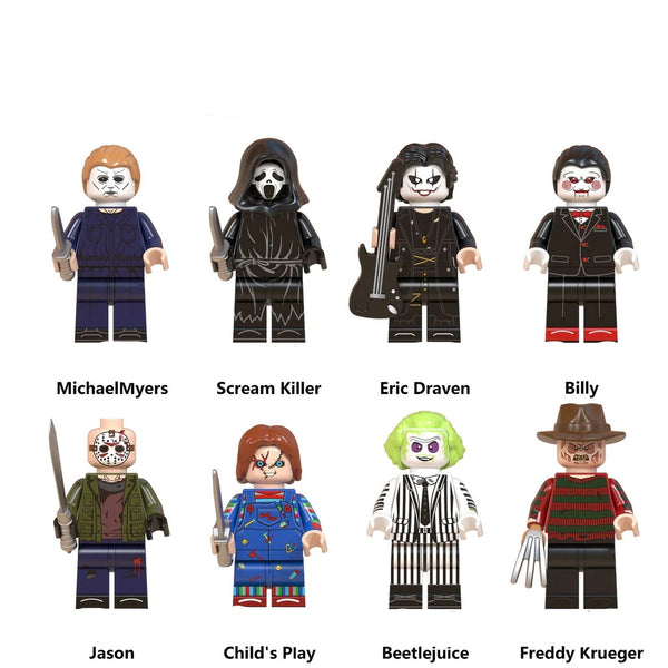 Horror Set of 8 minifigures - Style 1
