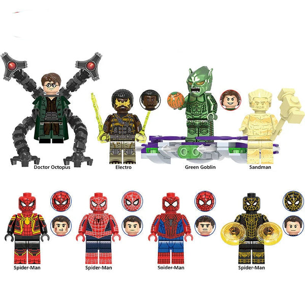Spiderman Set of 8 minifigures - Style 6
